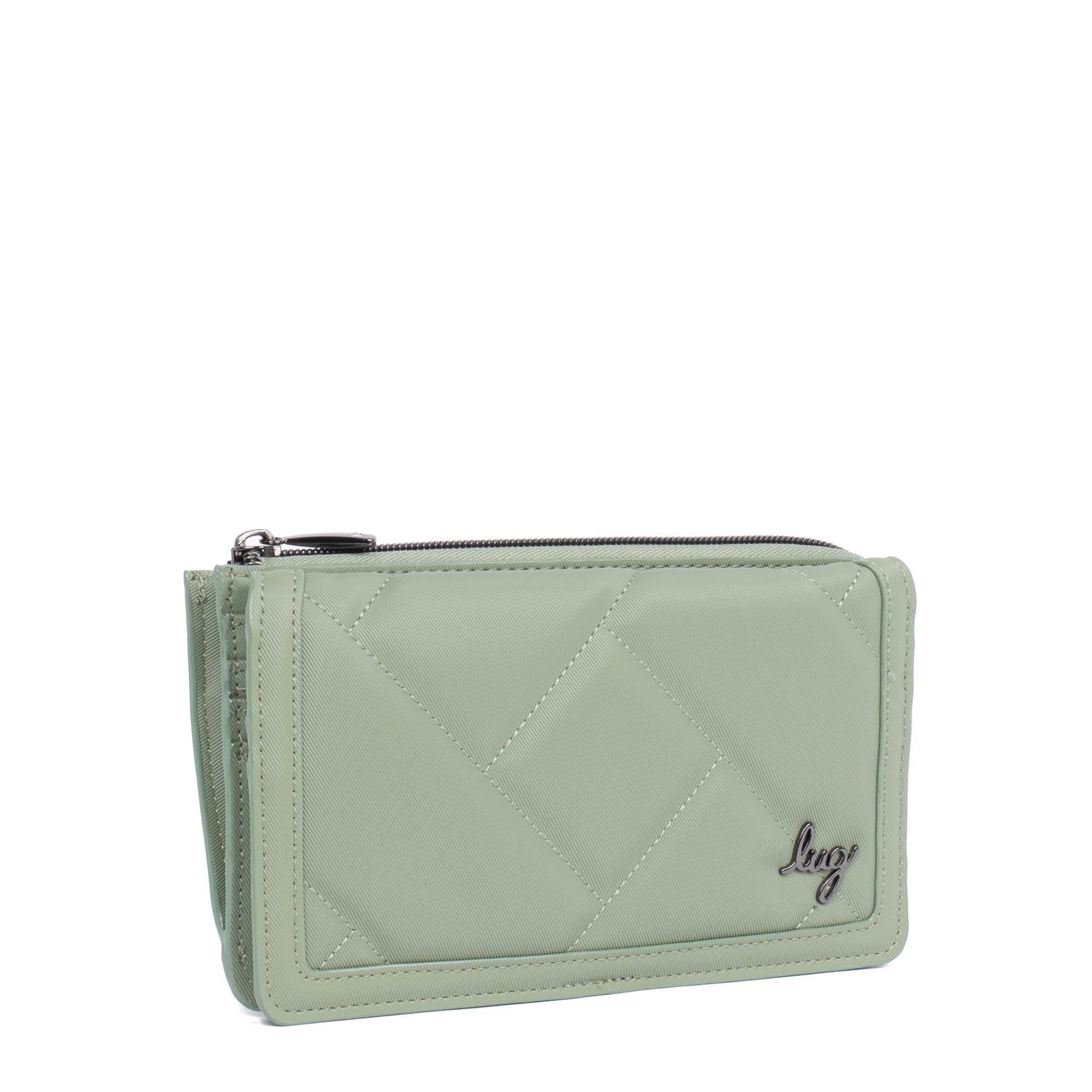 Surrey Satin Luxe VL RFID Wallet - SAGE - SurreySatin_SageSatinVL_02